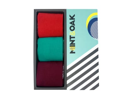 Giftbox of 3 - Solids Socks For Men