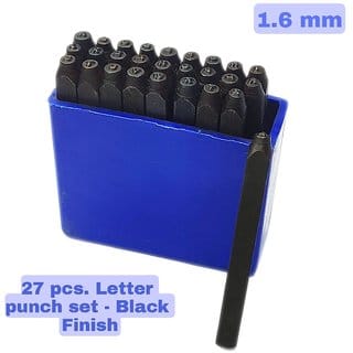 Scorpion Hardened Steel Alphabet Punch Set, 3/32 Inches-2.4mm (Carbon Steel)