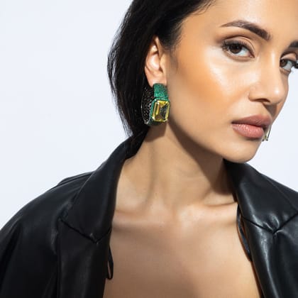Isbah - Yellow Stone Hoops-Yellow