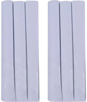 Dollar Socks White Cotton Men's Handkerchief ( Pack of 6 )