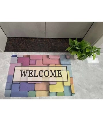 mahek accessories Anti-skid PVC Bath Mat 40x60 cm ( Pack of 1 ) - Green