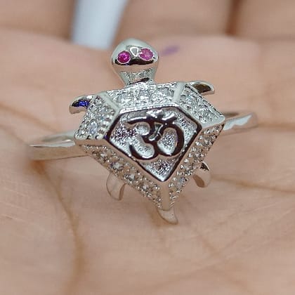Turtel Ring 916percent Pure Silver R-9