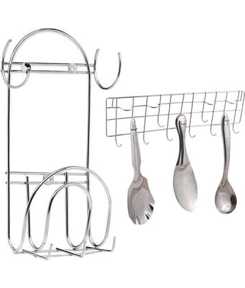 OC9 Silver Stainless Steel Storage Racks ( Pack of 2 )