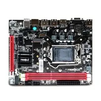 Frontech H61 Motherboard | LGA1155, 2xDDR3, Supports Pentium/i3/i5/i7, 6+4 USB, 3xSATA, NVMe/M.2, HDMI, VGA (FT-0491)