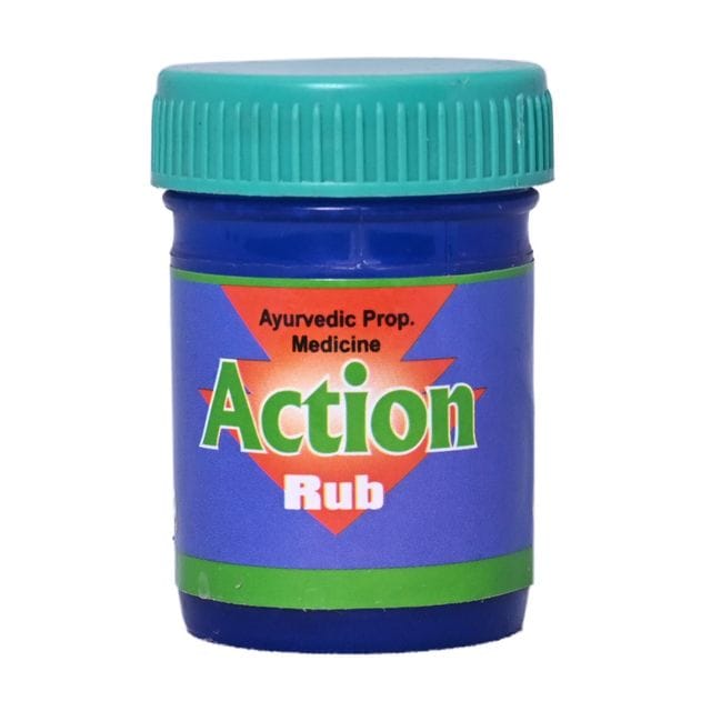 Action Pharma I Action Rub I Relieves 6 Cough & Cold Symptoms I Effective on The Chest Throat and Back for Three Way Relief from Blocked Nose I Cough and Body Aches I 25 ML