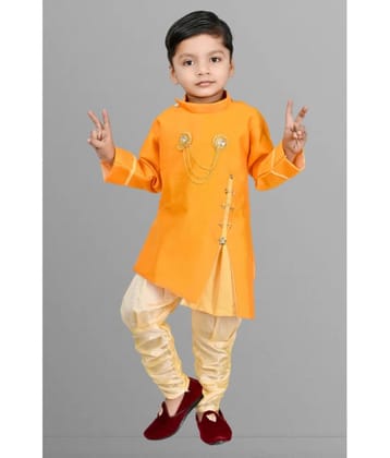 lucky h star garments - Yellow Cotton Blend Boys Dhoti Kurta Set - Pack of 1 - None