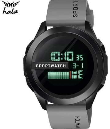 Hala - Light Grey Silicon Digital Men's Watch