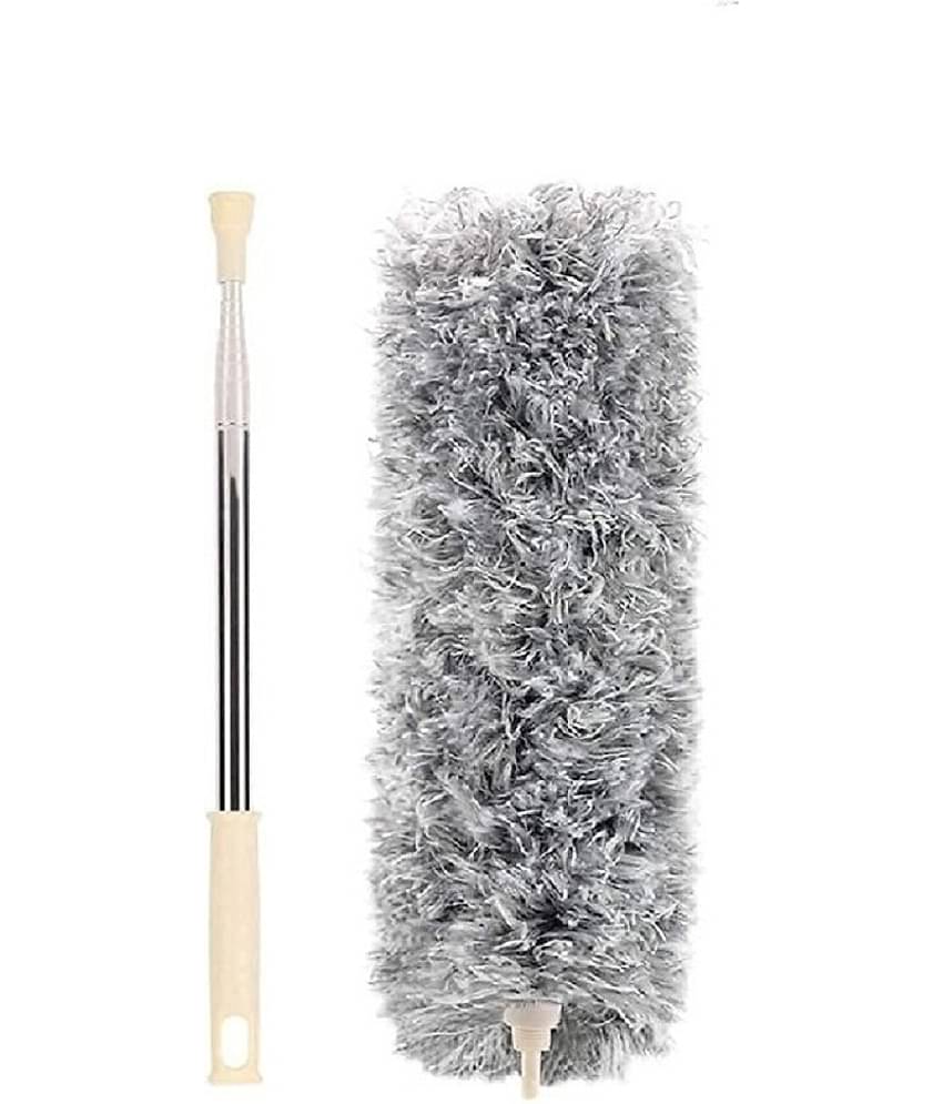 Microfiber Duster for Cleaning with Extension Pole(Stainless Steel), Extra Long - Handle Mop ( Adjustable Handle )