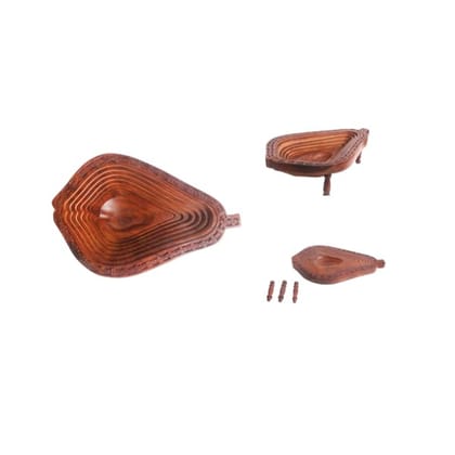 Wooden Spring Fruit Basket Papaya