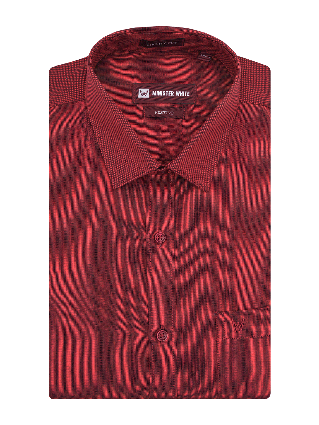 Mens Cotton Regular Fit Maroon Colour Shirt Festive-36 / F/S / Maroon