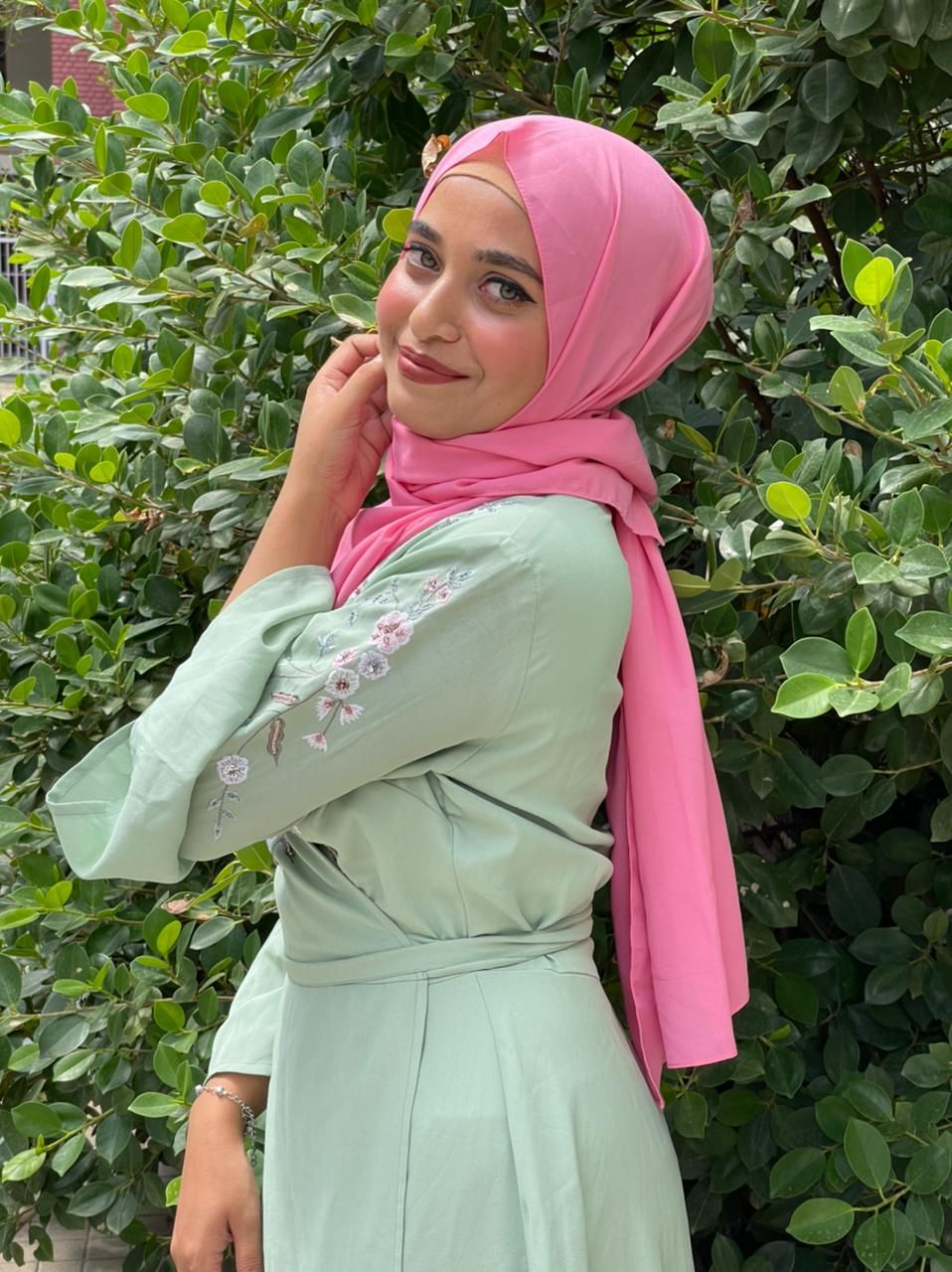 Premium Chiffon Hijab - Bright Pink-Bright Pink