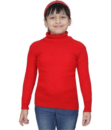 IndiWeaves Pack of 1 Girls Wollen Pullover ( Red )