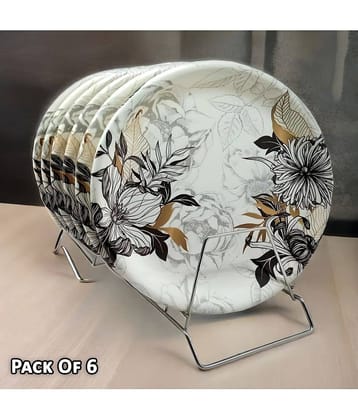 kitchrox 6 Pcs Melamine Multi Color Full Plate