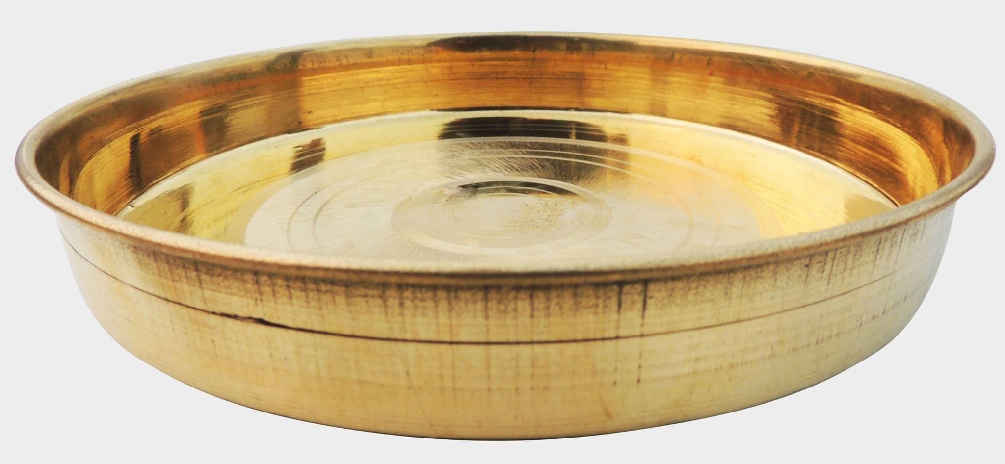 Brass Thali No. 10 - 8.2*8.2*1.5 inch (Z441 D)