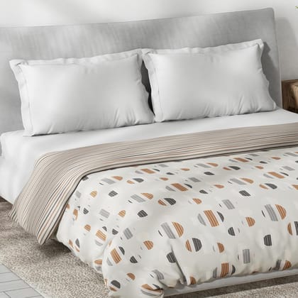 DDECOR - Primary Collection 100% Cotton Geometric Pattern VOLTC Queen Dohar |229 CM X 254 CM| - Brown