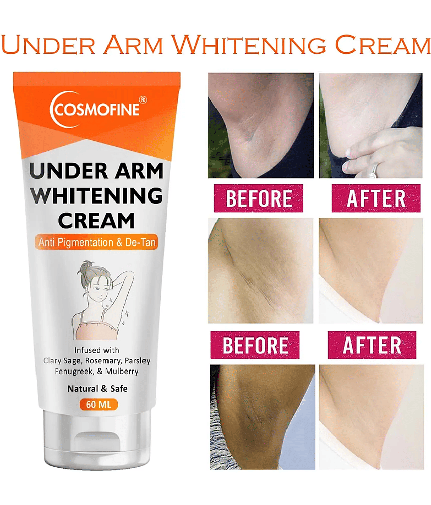 COSMOFINE Underarm Whitening Cream, Goree Whitening Night Cream for All Skin Type 60 ml (Pack of 1)