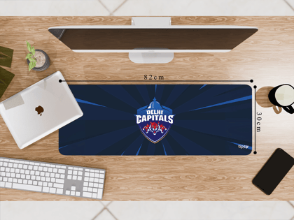 "DELHI CAPITALS #DC" Gaming Mousepad- Elevate Your Gaming Experience-Large (30CM X 82CM) / Plain