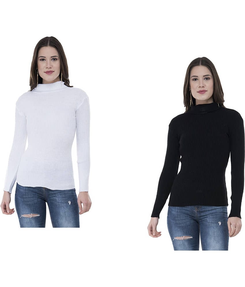 IndiWeaves Woollen High Neck Women's Skivvy - Multi Color ( Pack of 2 )