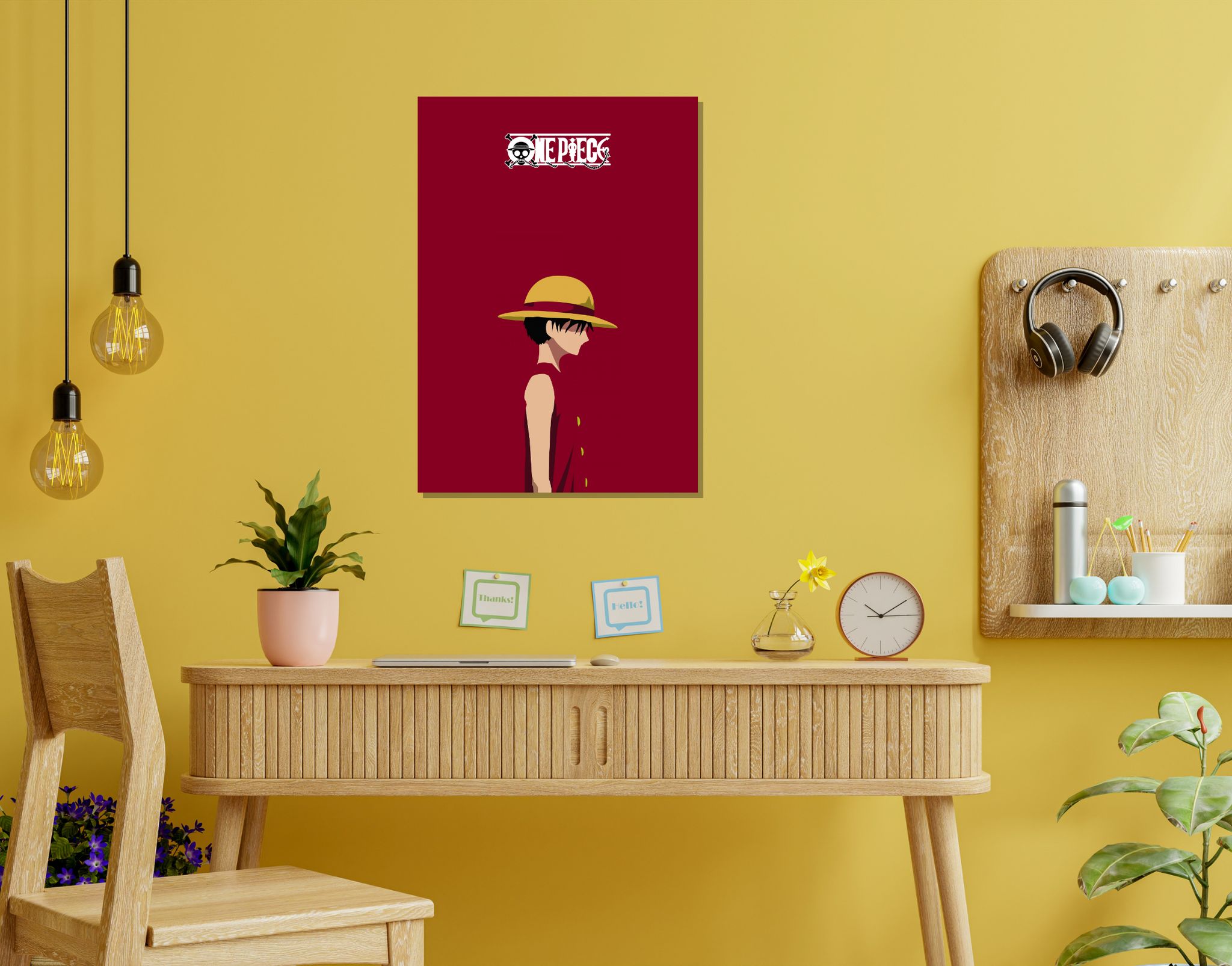 "MONKEY D LUFFY -ONE PIECE"- Shiny & Sturdy Metallic Poster  Art That Pops & Sticks-A3