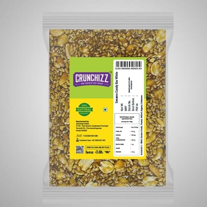 Crunchizz COMBO I 3 Packet WHITE SESAME CHIKKI CANDY BAR I Total - 300 Grams