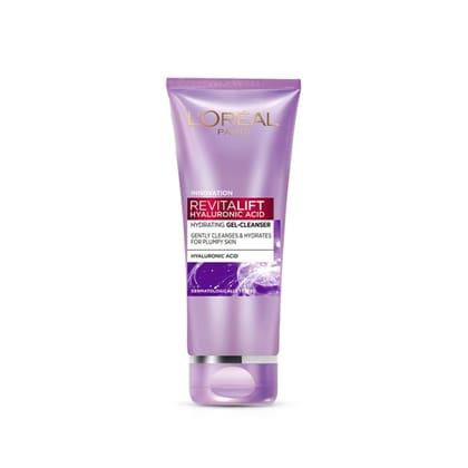 L'Oreal Paris Revitalift Gel Cleanser, For Fresh, Hydrated & Youthful Skin, Gentle Cleansing and Hydration, Creamy & Fine Foam, Fast Efficacy Formula, Gel technology with Hyaluronic Acid, 50 ml L'Oreal Paris Revitalift Gel Cleanser, For Fresh, Hydrated &