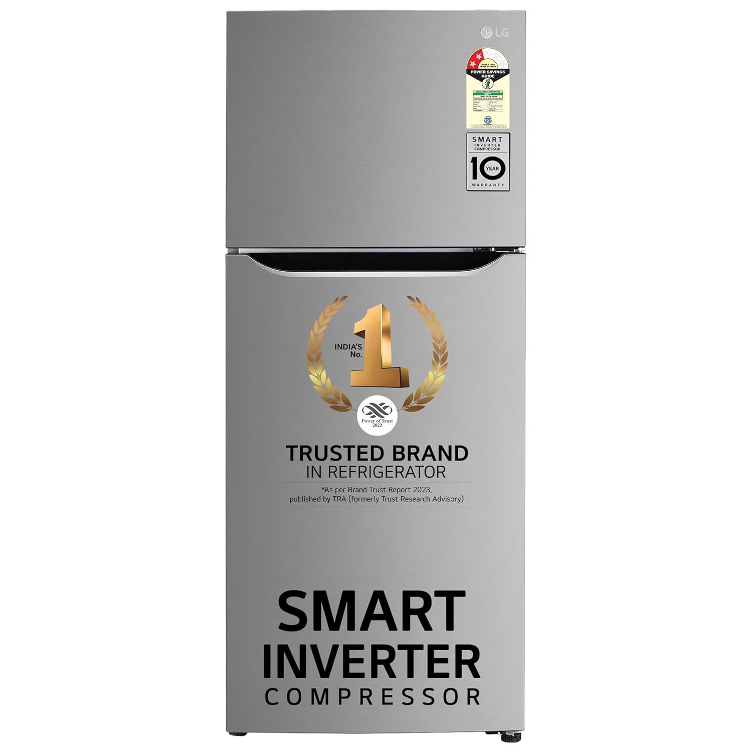 LG 242 L 2 Star Frost-Free Smart Inverter Double Door Refrigerator (GL-N292DPZY, Shiny Steel, Smart Connect & Multi Air Flow) Shiny Steel