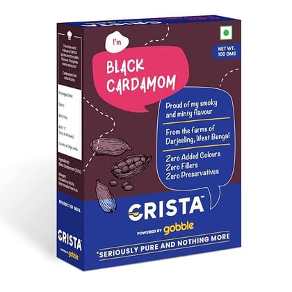 CRISTA Black Cardamom, 100 gm