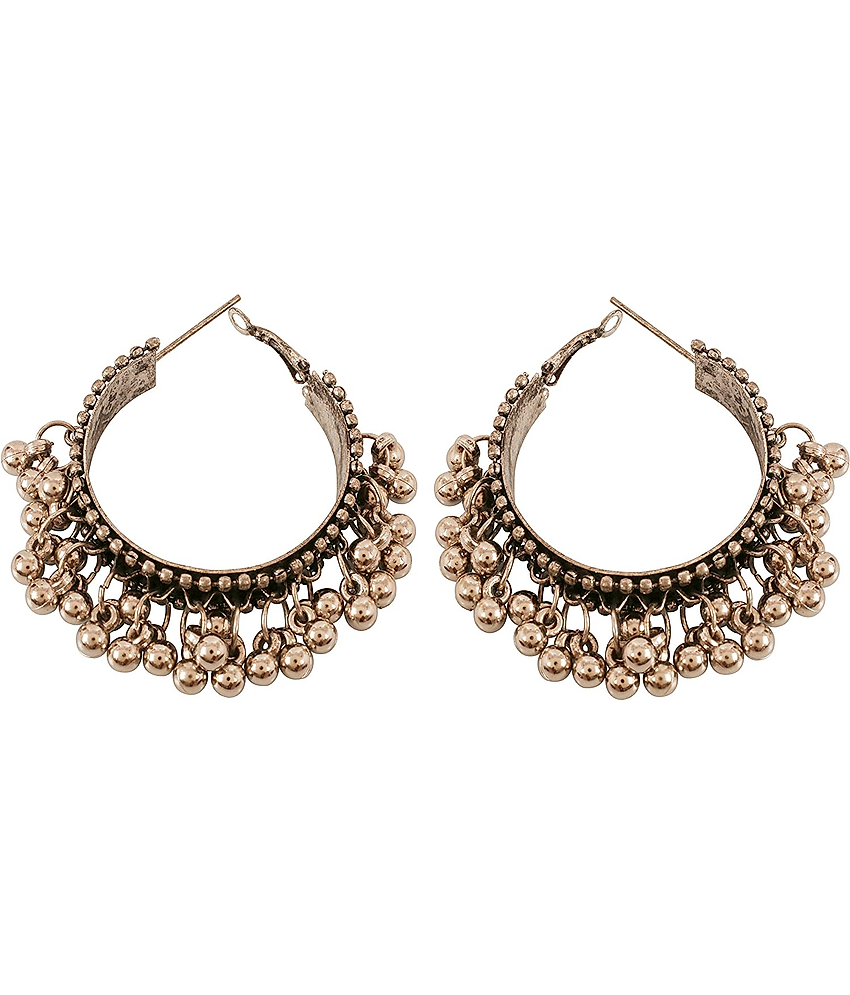 Sunhari Jewels - Silver Hoops Earrings ( Pack of 1 )