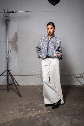 Floral Bomber Jacket-XS