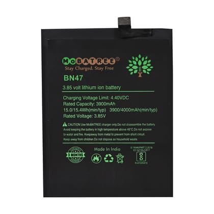 Mobatree Original Mobile Battery for Xiaomi Redmi 6 PRO - BN47, 4000mAh (6 months Guarantee)