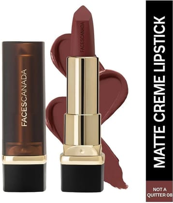 FACES CANADA Comfy Matte Creme Lipstick - Not A Quitter 08, 4.2g | Smooth Creamy Matte Finish