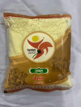 Palash Uttam Besan Premium Quality Gram Flour 100 Percent Natural Gluten Free Rich in Protein Fiber and Nutrients Hygienically Processed and Packed 500gm