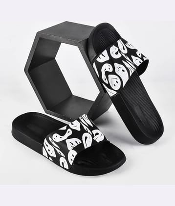 PERY PAO Black Men's Slide Flip Flop