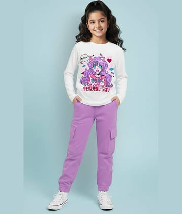 Trampoline Pack of 1 Girls Cotton Blend T-shirt & Cargos ( Multicolor )