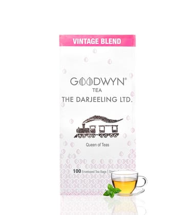 Goodwyn Darjeeling Black Tea (100 Tea Bags) | Authentic, Straight From Tea Estates | 100% Natural | Plastic Free Tea Bags | Low Caffeine Non Bitter | Rich in Antioxidants