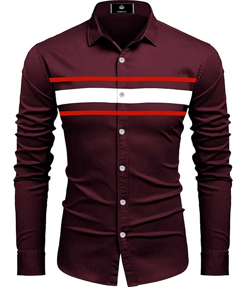 VERTUSY - Cotton Blend Regular Fit Red Men's Casual Shirt ( Pack of 1 )