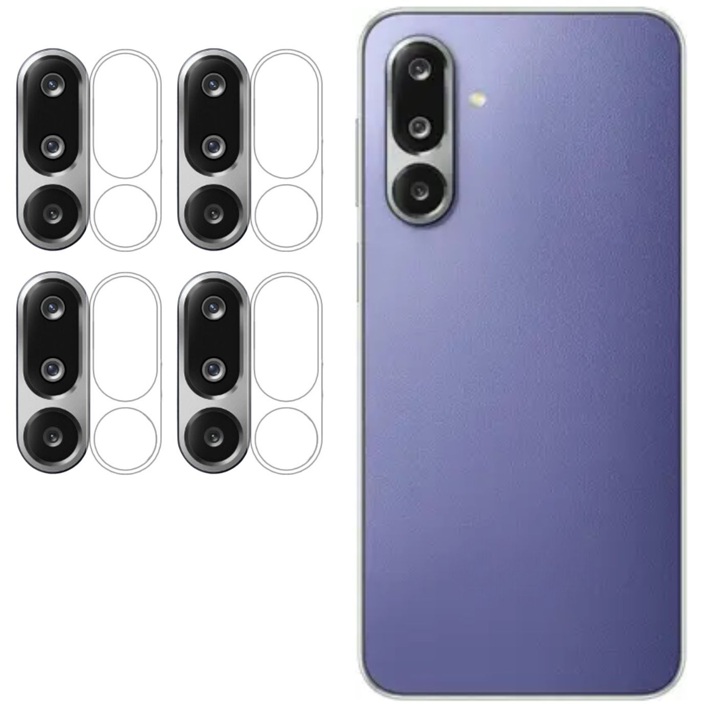 ISAAK Back Camera Lens Protector compatible for Samsung Galaxy F36 5G|Samsung Galaxy M36 5G (Pack of 4)