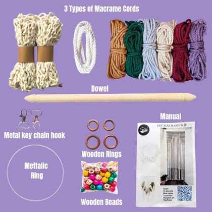 The Brown Box� Macrame kit.Macrame Thread.Macrame Wall Hanging Decor kit.Macrame Dream Catcher Making Kit,Craft Kits for Adults and Kids.Bohemian Home Decor,DIY Kit.Birthday Gift,Christmas Gift.