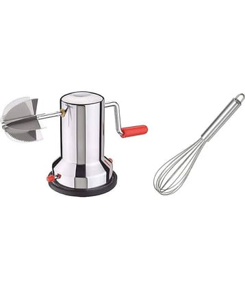 iview kitchenware - Silver Stainless Steel French Egg Beater + Coconut Grater ( Set of 2 )