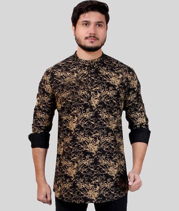 Made In The Shade - Black Cotton Men's Regular Kurta ( Pack of 1 )