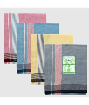Feather Green - Multicolor Cotton Men's Lungi ( Pack of 4 )