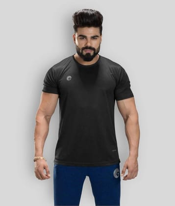 Omtex - Black Polyester Regular Fit Mens Sports T-Shirt ( Pack of 1 ) - M