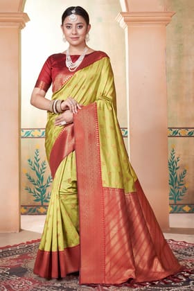 Green Kubera Pattu Kanjivaram Saree