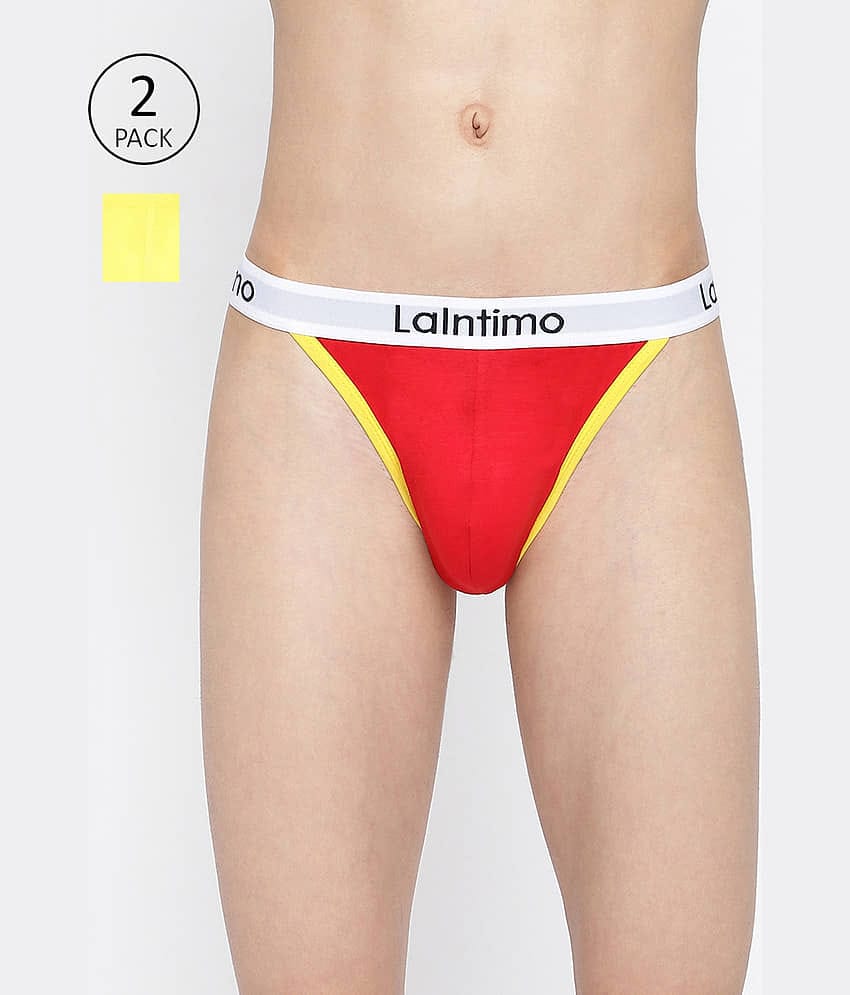 La Intimo Pack of 2 Cotton Bikini For Men's ( Multicolor )
