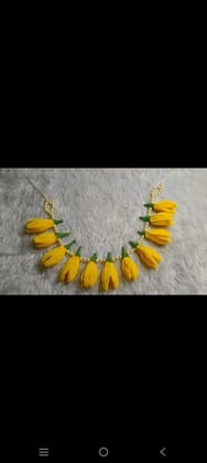 Handmade Pipe Cleaner Champa Floral Necklace