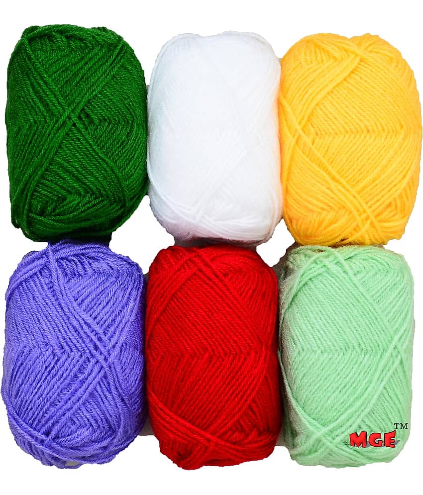 M.G Enterprise 4 Ply Knitting Yarn Combo Wool, Bunny 5 Mix 150 gm Best Used with Knitting Needles, Crochet Needles Wool Yarn for Knitting