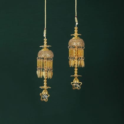 Set of 2 Gold-Toned Layered Kaleeras