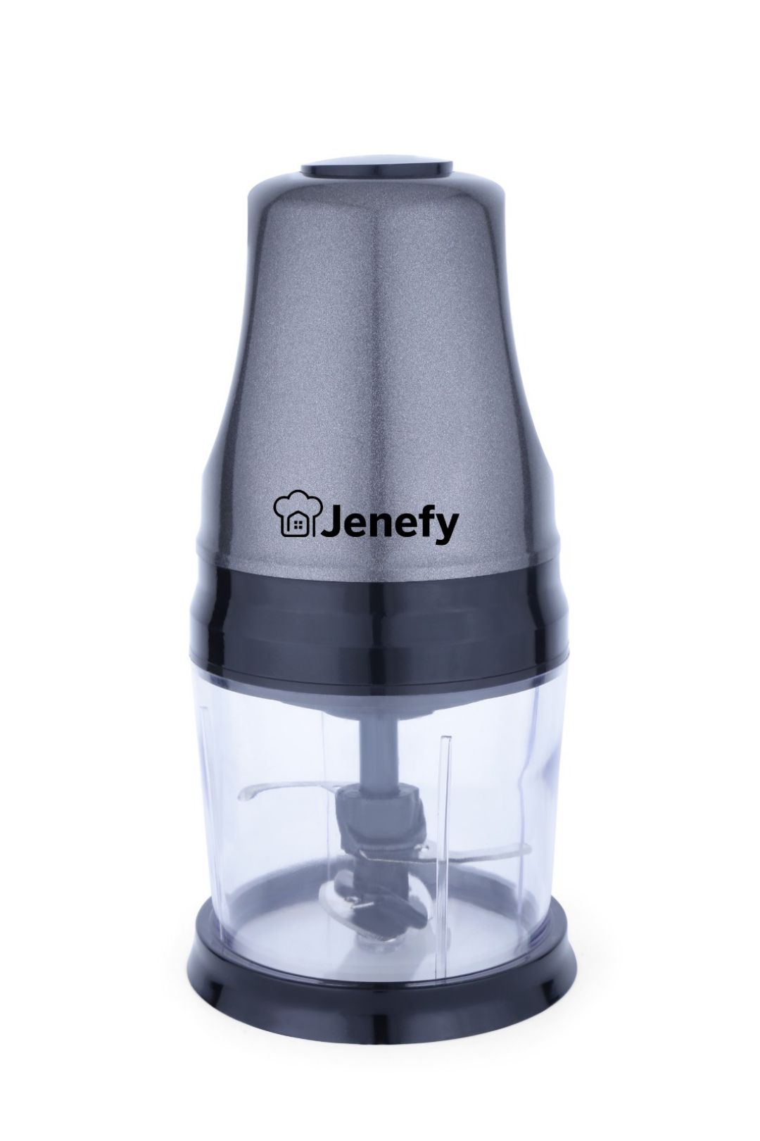 Jenefy Electric Vegetable Chopper for Kitchen 275 Watts Copper Motor 500 ml Bowl For Chop Mince Puree & Whisk 4 Bi Level Stainless steel Blade for Chopping Vegetable and Fruits Black