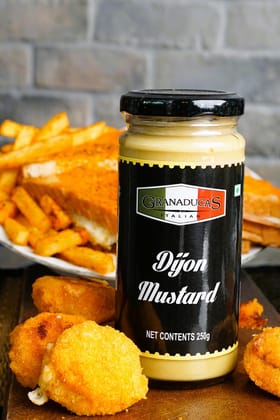 Granaducas Smooth Dijon Mustard (250g) | Sharp & Complex with Brown Mustard Seeds | Sandwiches, Burgers & Dressings