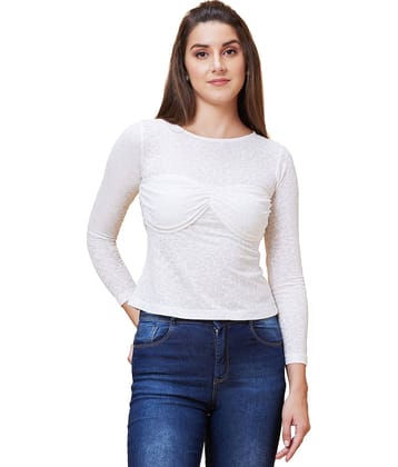 Globus - White Polyester Women's Regular Top ( Pack of 1 )